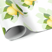Citroen Citrusvruchten Botanisch Cadeaupapier (Rol Hoek)