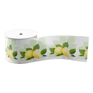 Citroen Citrusvruchten Botanisch Grosgrain Lint
