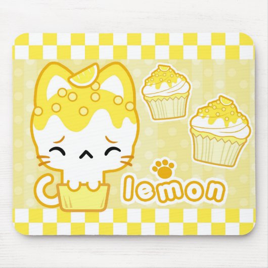 Citroen Cupcake Kat Mousepad Muismat (Voorkant)