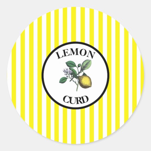 Citroen Curd Ronde Sticker (Voorkant)