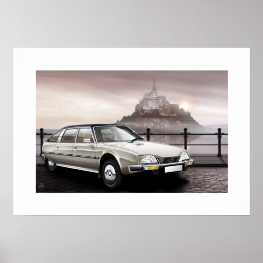 Citroen CX Prestige Poster Illustratie (Voorkant)