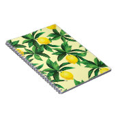  citroen, decoratief naadloos patroon notitieboek (Rechterzijde)