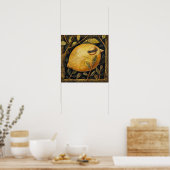 Citroen decoratief schilderij kunst print (Keuken)