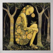 Citroen decoratief schilderij kunst print (Voorkant)