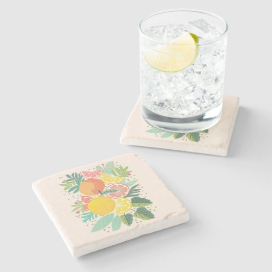 Citroen design stenen onderzetter (Zijkant)