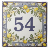 citroen deur huis nummer Bord plaqueteken Tegeltje (Voorkant)