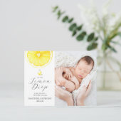 Citroen Drop Uitnodigingen Sip and See (Staand voorkant)