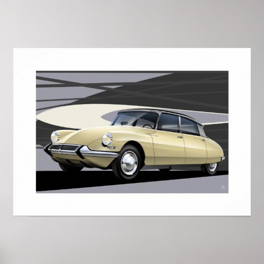 Citroen DS Poster Illustration (Voorkant)