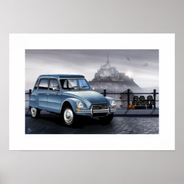 Citroen Dyane Poster illustratie
