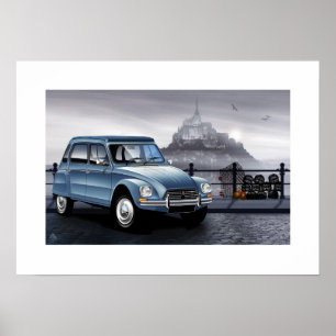 Citroen Dyane Poster illustratie