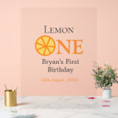 Citroen een gelukkige 1e verjaardag sinaasappel gr acryl bord (Huwelijk)