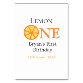 Citroen een gelukkige 1e verjaardag sinaasappel gr kaart