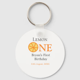 Citroen een gelukkige 1e verjaardag sinaasappel gr sleutelhanger