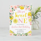 Citroen eerste verjaardag, Citrus verjaardagsfeest Kaart (Staand voorkant)