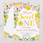 Citroen eerste verjaardag, Citrus verjaardagsfeest Kaart (Voorkant / Achterkant)