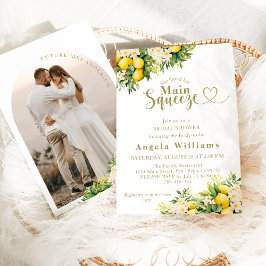 Citroen Elegant Modern Zomer Foto Vrijgezellenfees Kaart