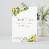 Citroen Elegant Modern Zomer Vrijgezellenfeest Bedankkaart (Staand voorkant)