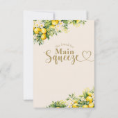 Citroen Elegant Modern Zomer Vrijgezellenfeest Bedankkaart (Achterkant)