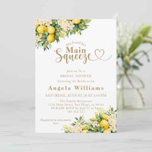 Citroen Elegant Modern Zomer Vrijgezellenfeest Kaart (Staand voorkant)