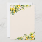 Citroen Elegant Modern Zomer Vrijgezellenfeest Kaart (Achterkant)