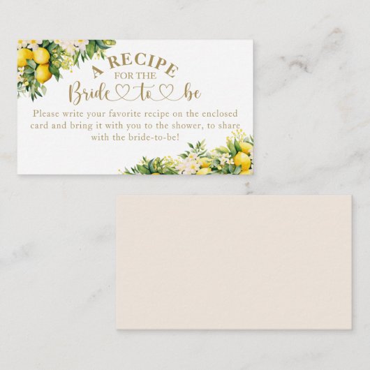 Citroen Elegant Modern Zomer Vrijgezellenfeest rec Informatiekaartje (Voorkant / Achterkant)