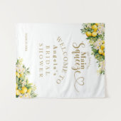 Citroen Elegant Modern Zomer Vrijgezellenfeest Wandkleed (Voorkant (horizontaal))