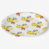 Citroen en aardbei papieren bordje (Gekanteld)