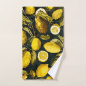 Citroen en blad patroon V Bad Handdoek (Handdoek)