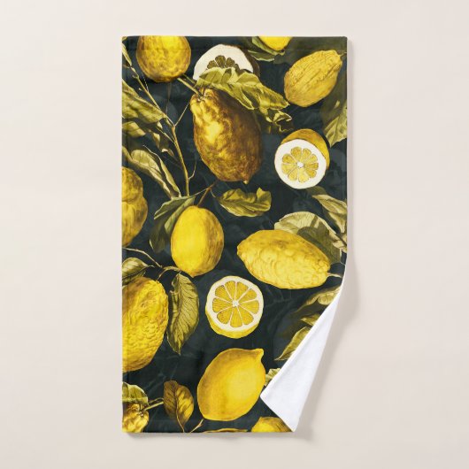 Citroen en blad patroon V Bad Handdoek (Handdoek)