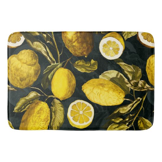 Citroen en blad patroon V Badmat (Voorkant)