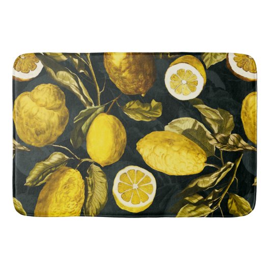 Citroen en blad patroon V Badmat (Voorkant)