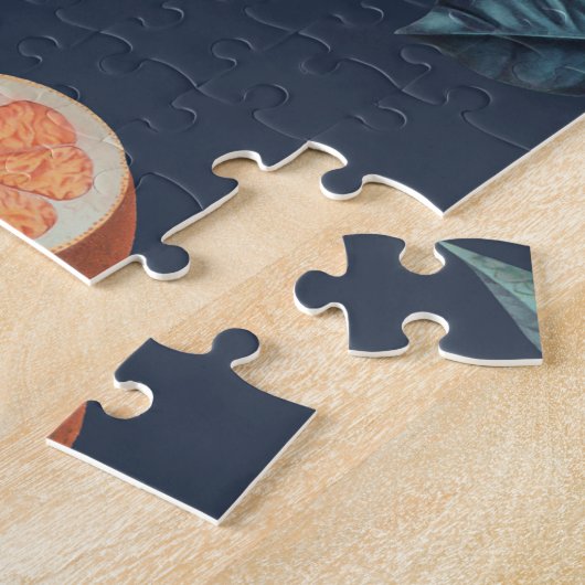 Citroen en blad patroon VI Legpuzzel (Zijkant)