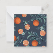 Citroen en blad patroon VI Notitiekaartje (Achterkant)