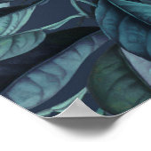 Citroen en blad patroon VI Poster (Hoek)