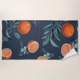 Citroen en blad patroon VI Strandlaken