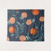 Citroen en blad patroon VI Wandkleed (Voorkant (horizontaal))