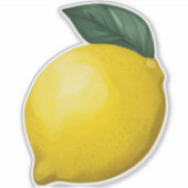 Citroen en blad Sticker (Voorkant)