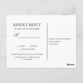 Citroen en bladeren chique bruiloft RSVP Briefkaart (Achterkant)