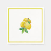 Citroen en bladeren Cocktail Servet (Voorkant)