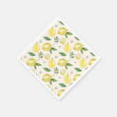 Citroen en Bladeren Patroon Servetten (Hoek)