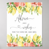 Citroen en bloemen advies voor de bruid en bruideg poster (Voorkant)