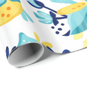 Citroen en bloemen cadeaupapier (Rol Hoek)