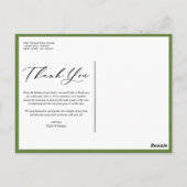 Citroen en Bloesems Mediterrane bruiloft Bedankt Briefkaart (Achterkant)