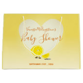 Citroen en Citroen Slice Baby shower Hart Geel Groot Cadeauzakje