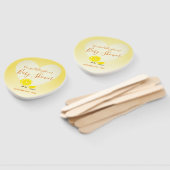 Citroen en Citroen Slice Baby shower Hart Geel Handwaaier (Niet-gemonteerd)