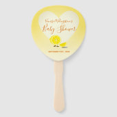 Citroen en Citroen Slice Baby shower Hart Geel Handwaaier (Voorkant)