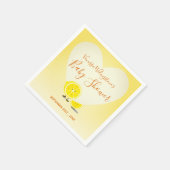 Citroen en Citroen Slice Baby shower Hart Geel Servet (Hoek)