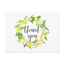 Citroen en citroenbloesem krans Zomer bedankje