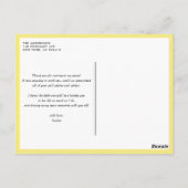 Citroen en citroenbloesem Krans Zomer Bedankt Briefkaart (Achterkant)