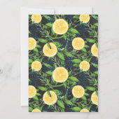 Citroen- en Clementijnschoolbord Koppel Bruisparty Kaart (Achterkant)